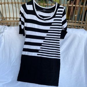 Black and white sweater dress